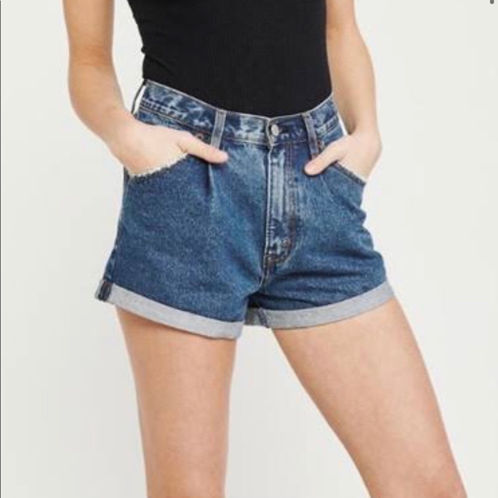 Abercrombie denim high waisted shorts